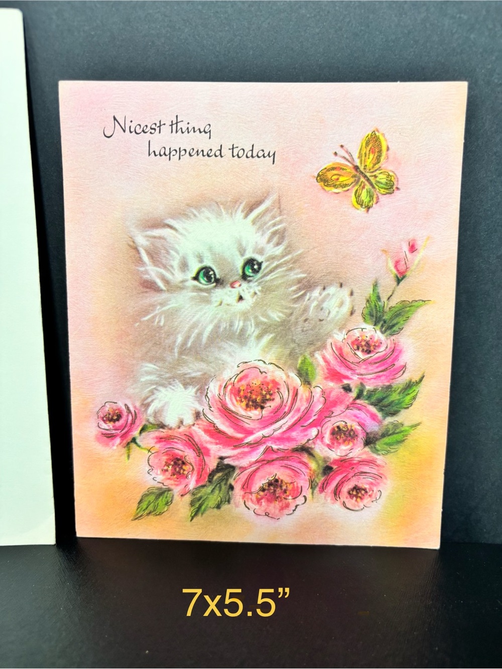 vintage Kitten Greeting Card